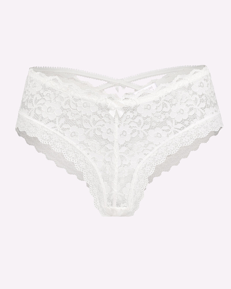 Spitze Criss Cross Back Floral Hipster Panties