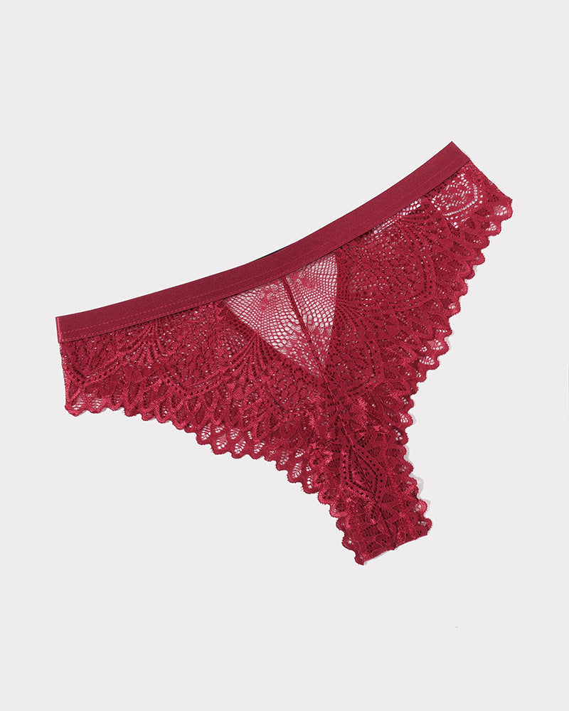 Lace Rhinestone Panty