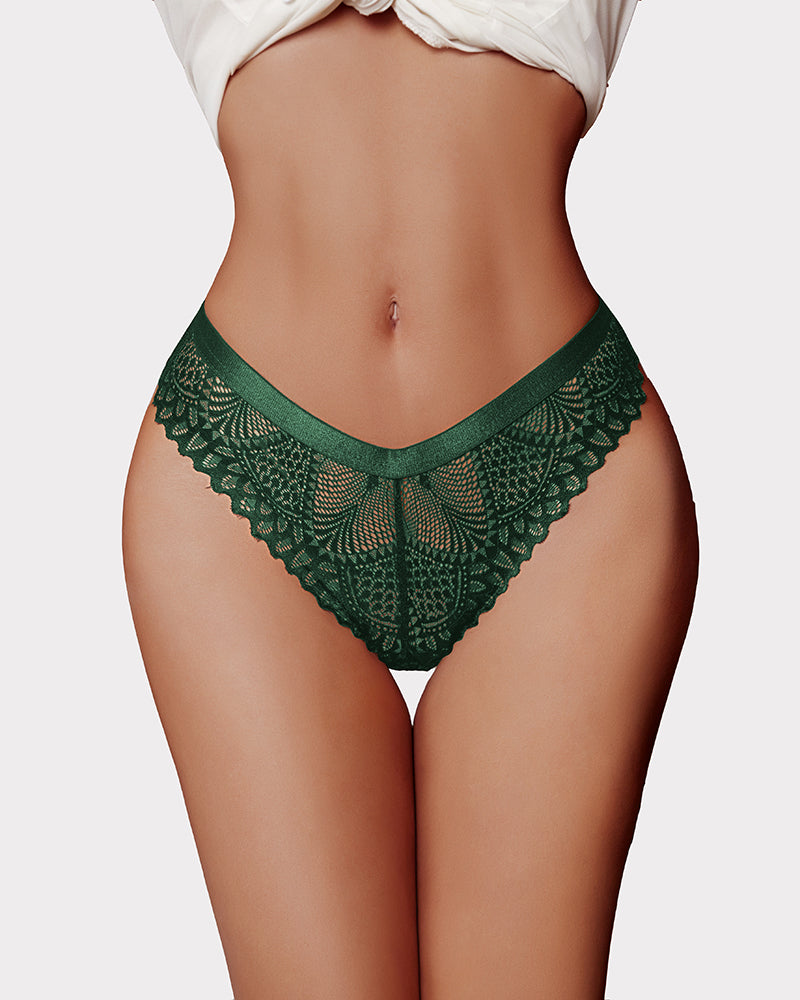Lace Rhinestone Panty