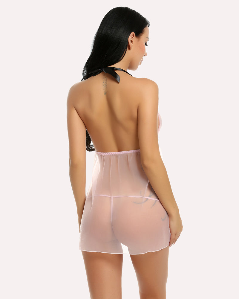 Halter Mesh Spitze Babydolls