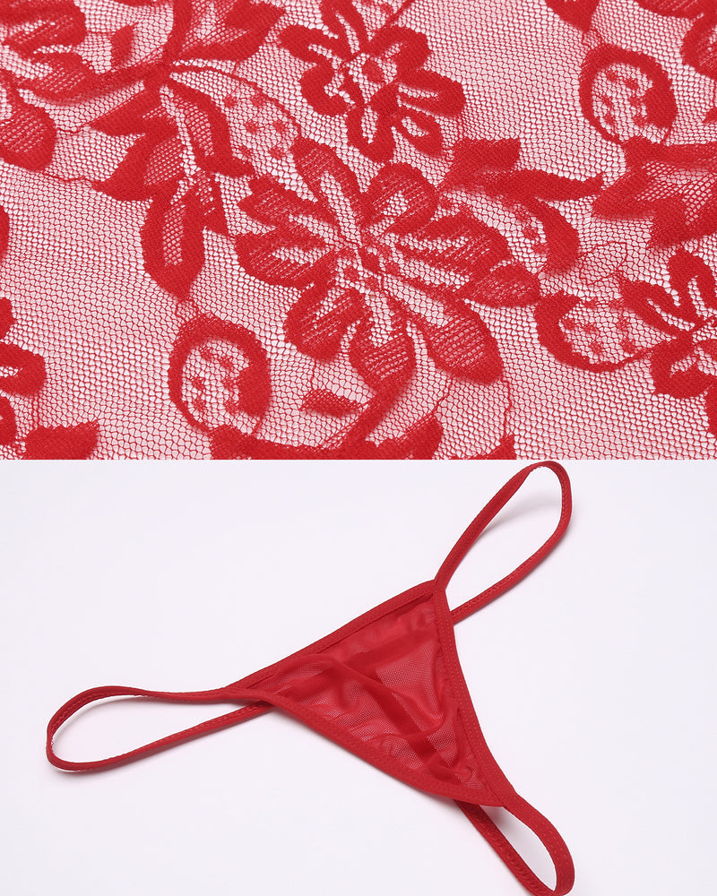 Weihnachtsmann-Dessous Teddy