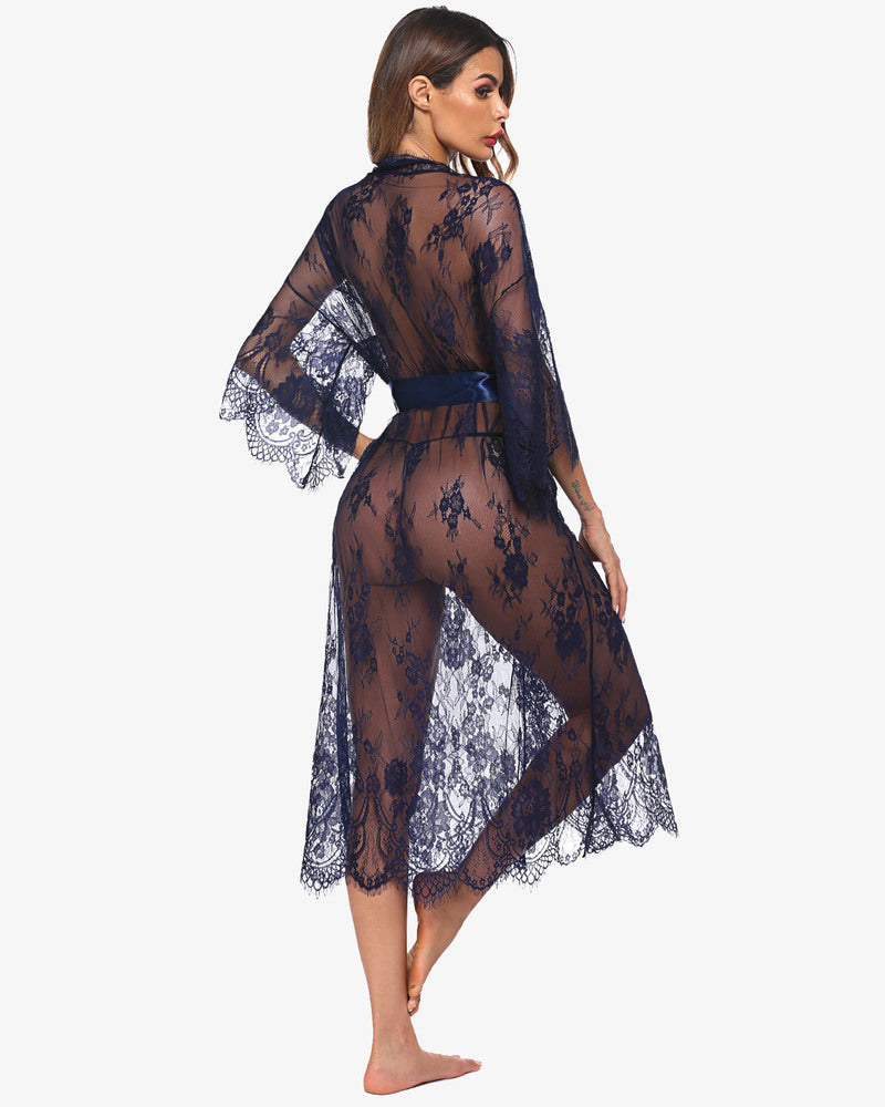 Spitze Kimono Robe Transparentes Nachthemd