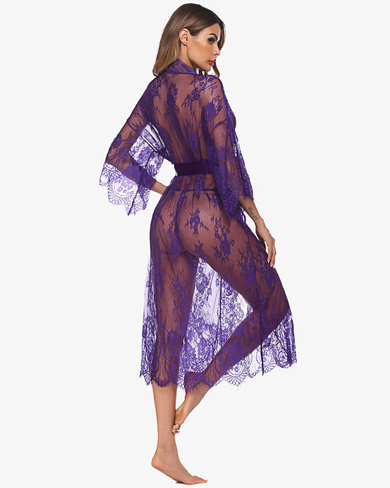 Spitze Kimono Robe Transparentes Nachthemd