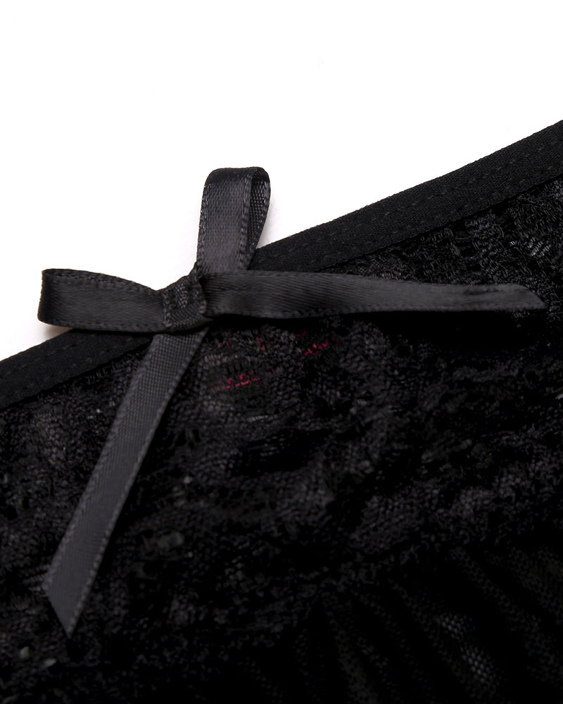 3 Stück Sets Spitze Bralette. Rock mit Höschen