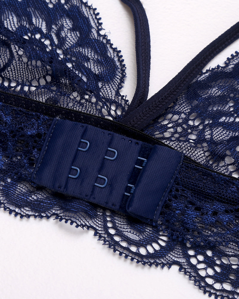 3 Stück Sets Spitze Bralette. Rock mit Höschen