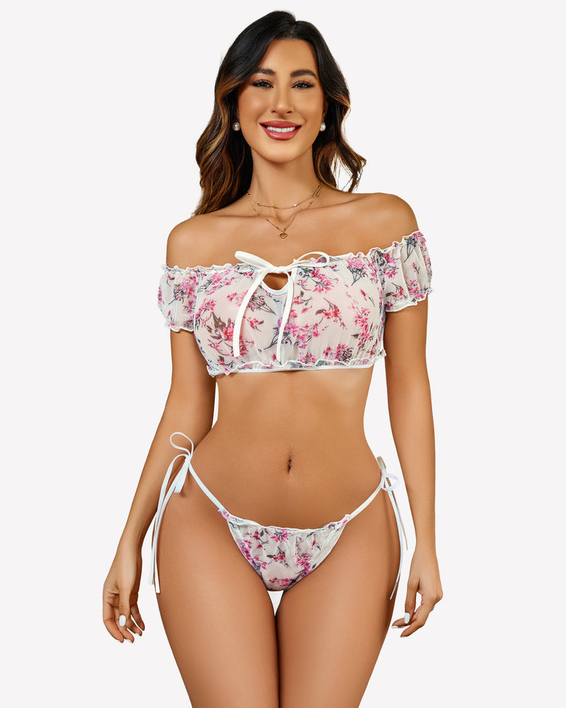 Weihnachtsdessous BH und Höschen Set