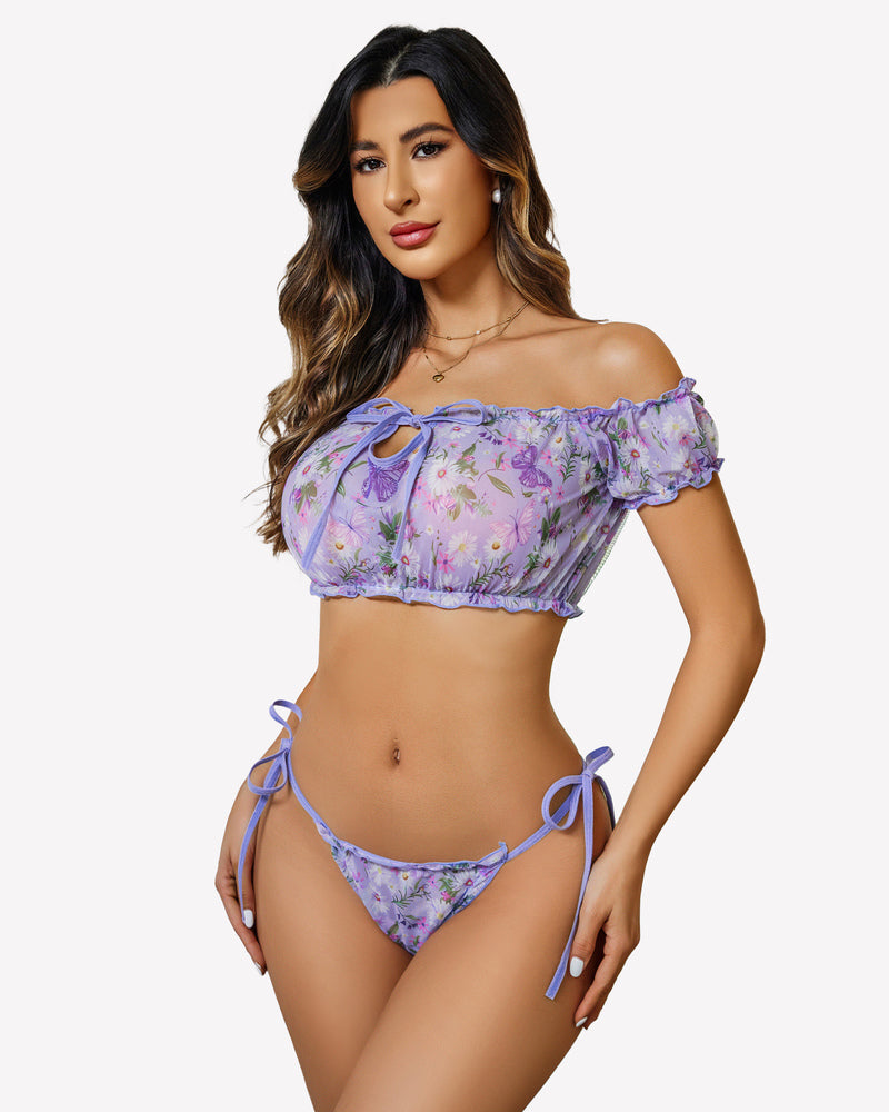 Weihnachtsdessous BH und Höschen Set