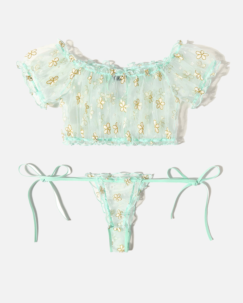 Mesh Butterfly BH und Panty Set