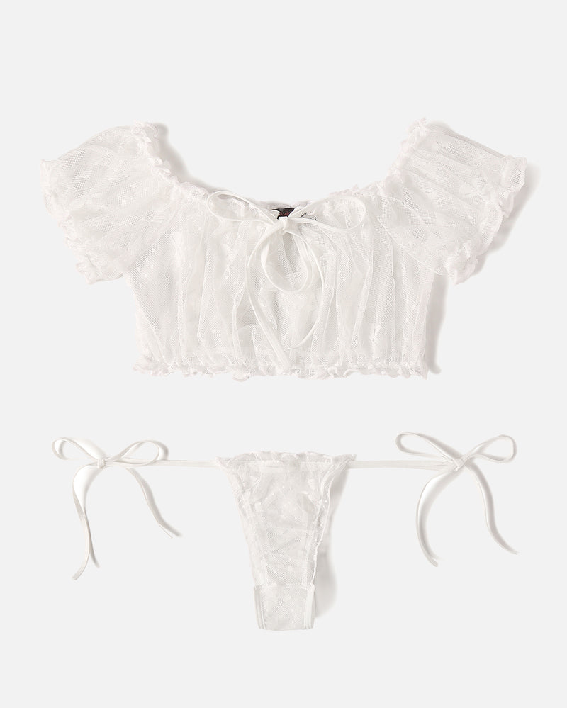 Weihnachtsdessous BH und Höschen Set