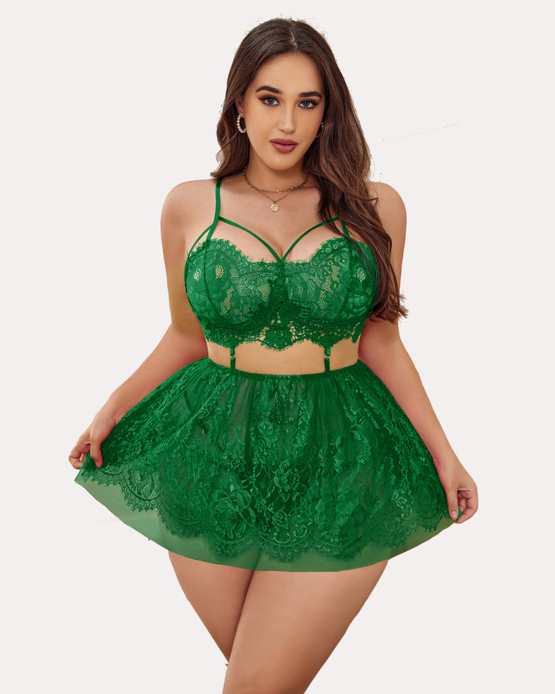 Spitze Mesh Nachtwäsche Chemise Nachthemd