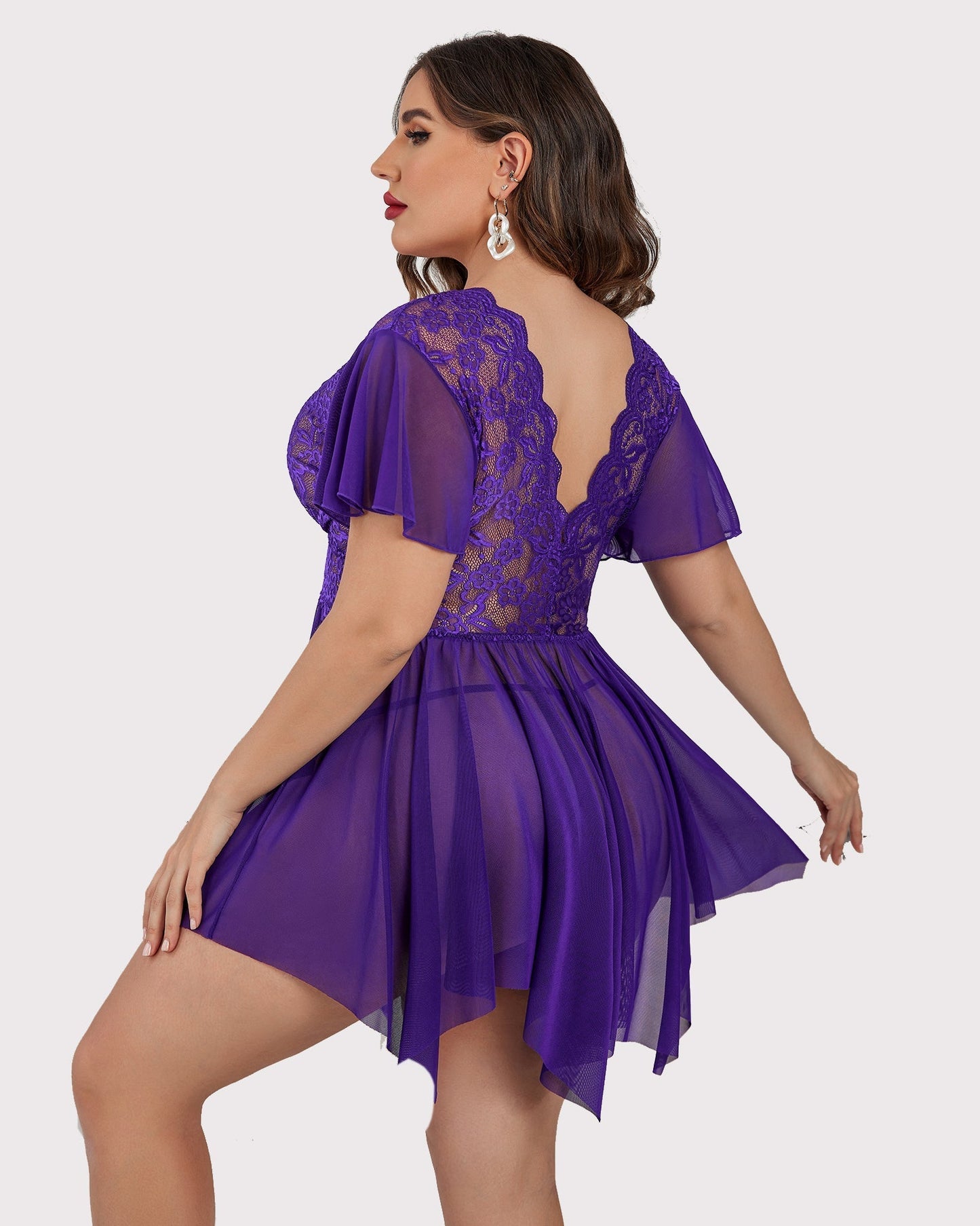 Plus Size Floral Spitze Dessous