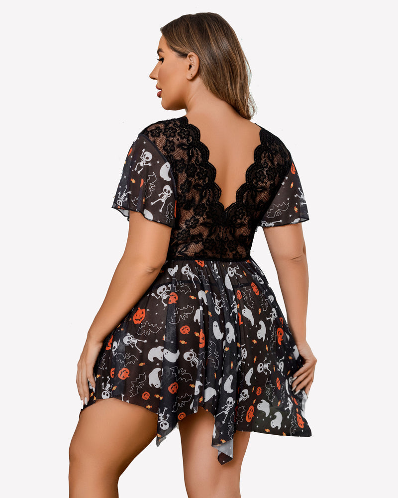 Plus Size Floral Spitze Dessous