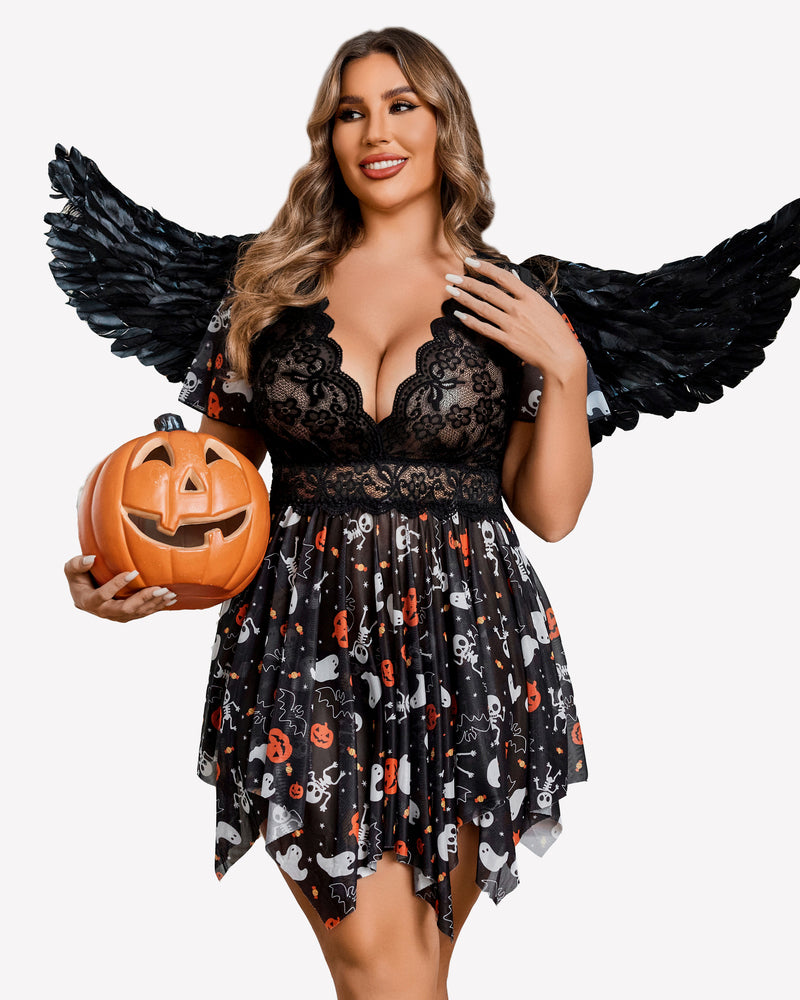 Plus Size Floral Spitze Dessous