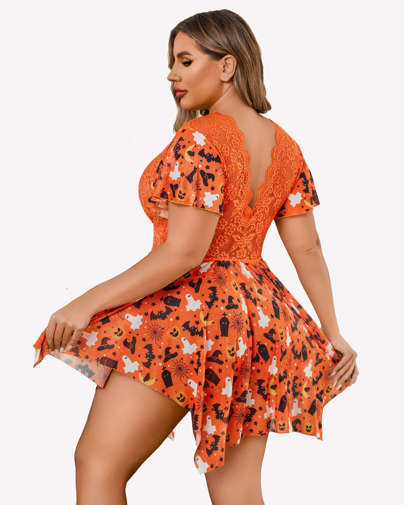 Plus Size Floral Spitze Dessous