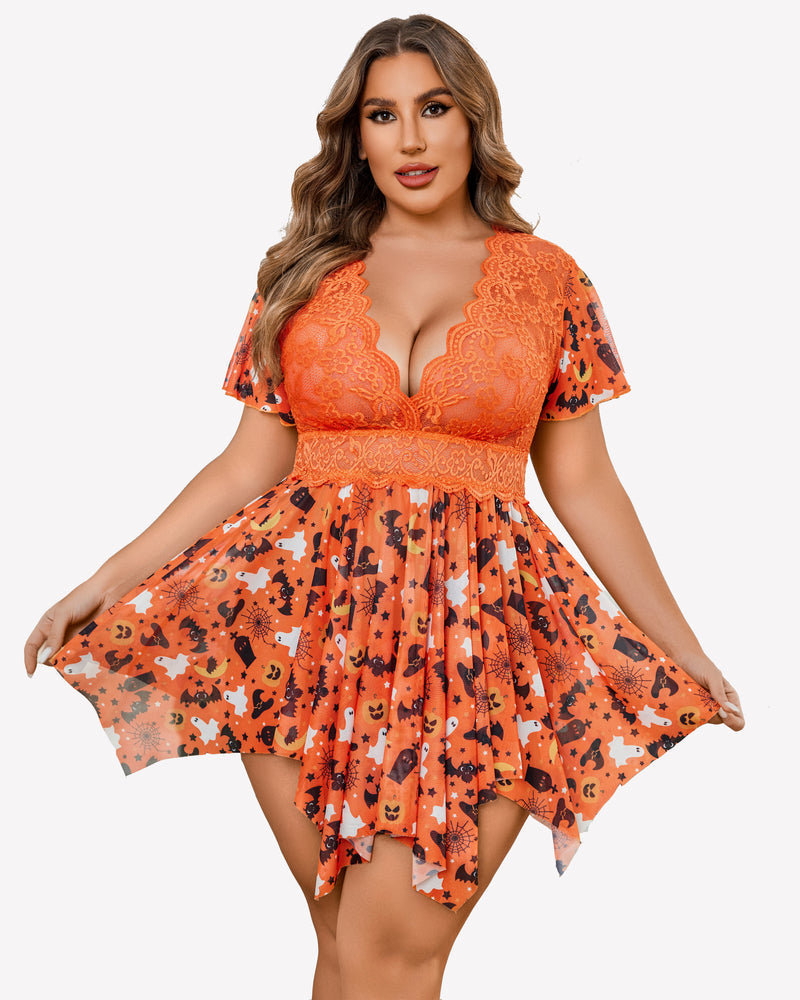 Plus Size Floral Spitze Dessous
