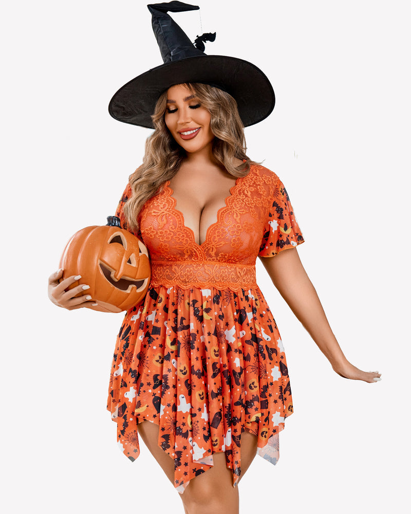 Plus Size Floral Spitze Dessous