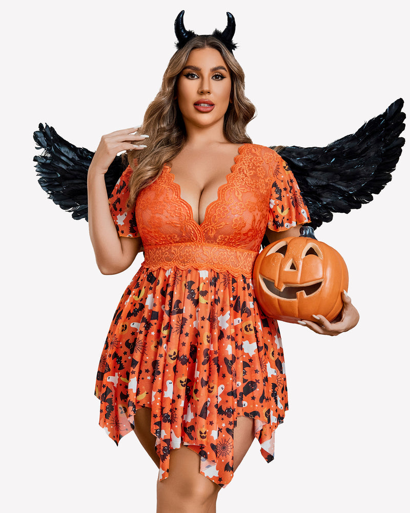 Plus Size Floral Spitze Dessous