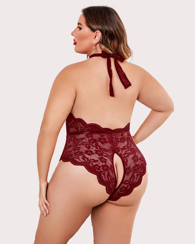 Wunderschöner Bodysuit mit Spitzendruck in Übergröße