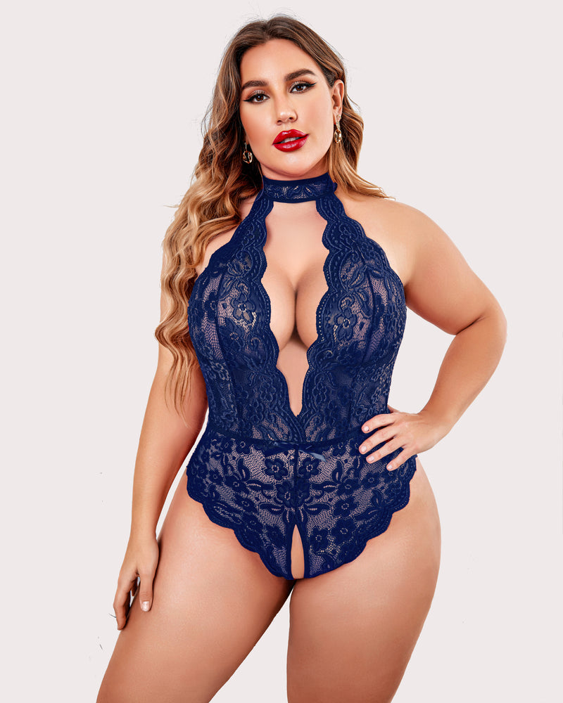 Wunderschöner Bodysuit mit Spitzendruck in Übergröße