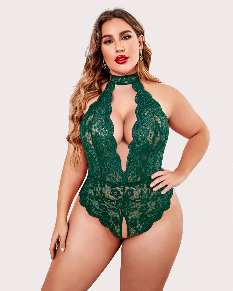 Wunderschöner Bodysuit mit Spitzendruck in Übergröße