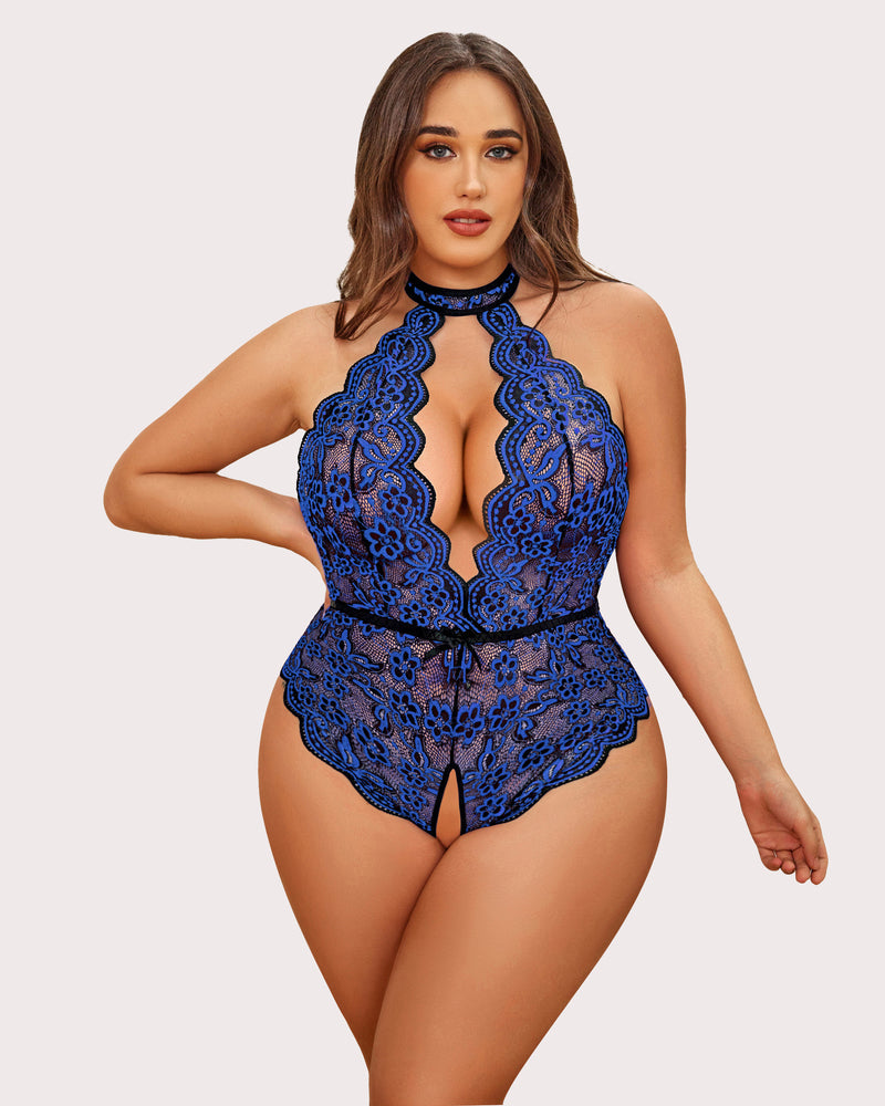 Wunderschöner Bodysuit mit Spitzendruck in Übergröße