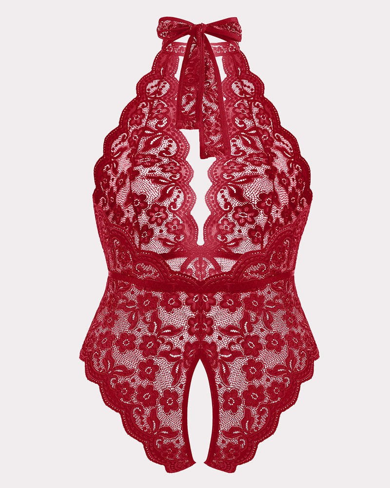 Wunderschöner Bodysuit mit Spitzendruck in Übergröße