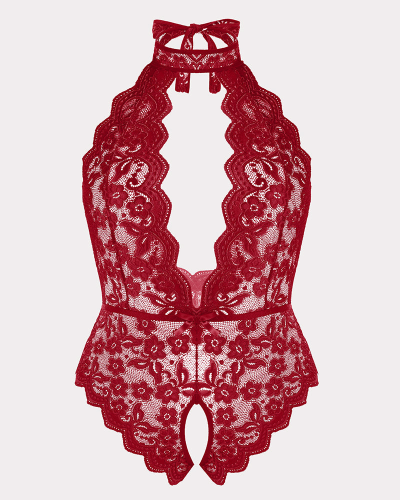 Wunderschöner Bodysuit mit Spitzendruck in Übergröße