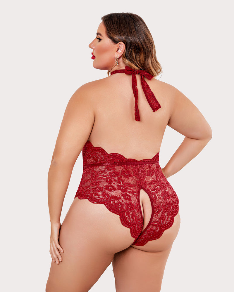 Wunderschöner Bodysuit mit Spitzendruck in Übergröße
