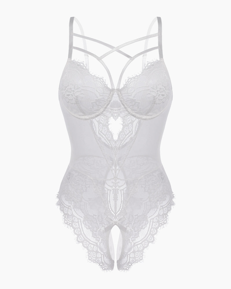 Floral Lace Harness Bodysuit