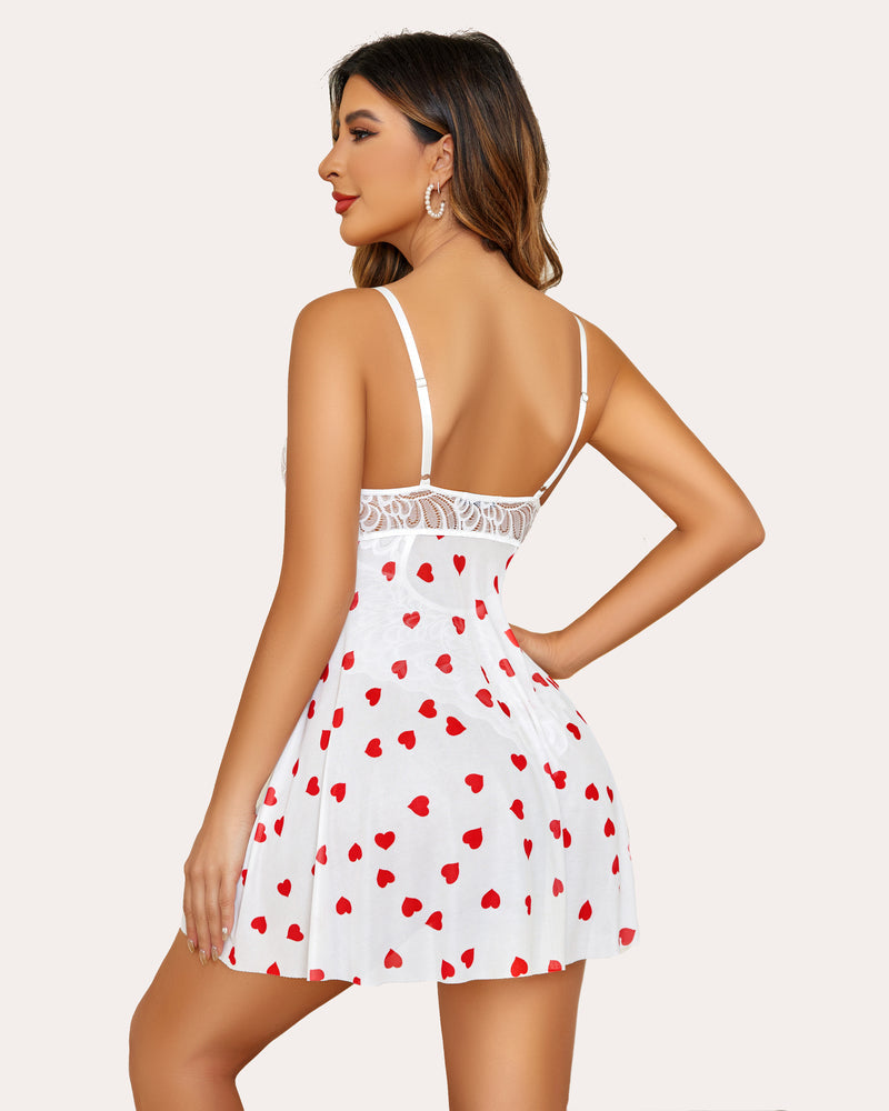 Spitze Floral Print Snap Crotch Teddy