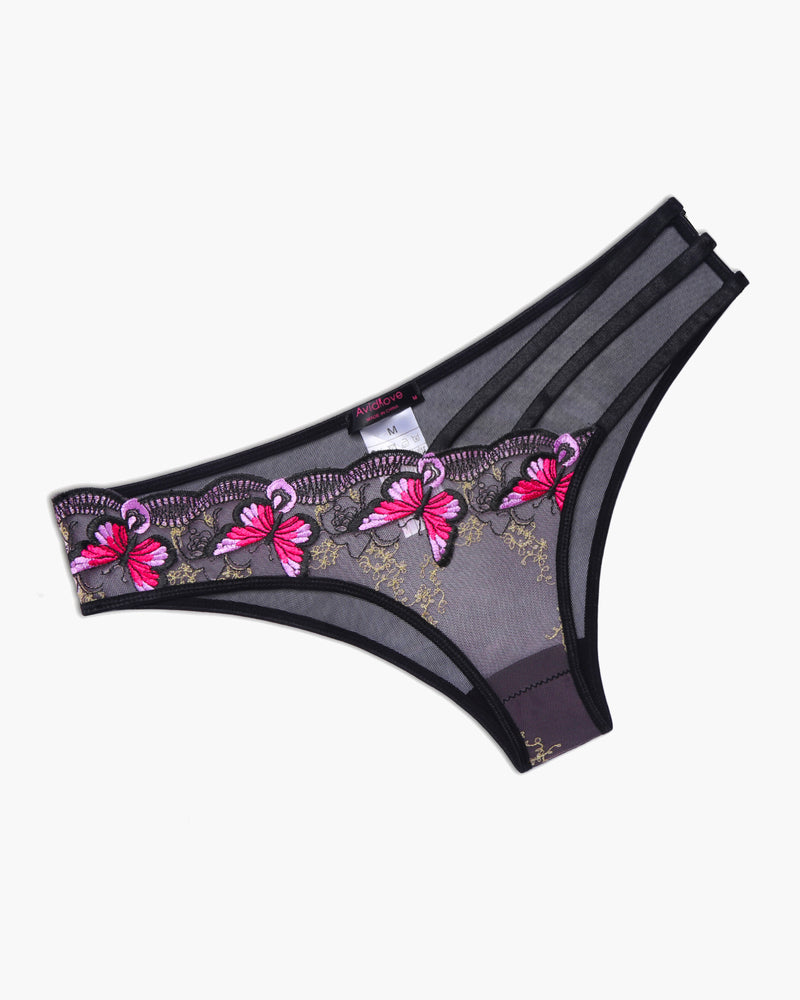 Schmetterling besticktes Mesh-Höschen