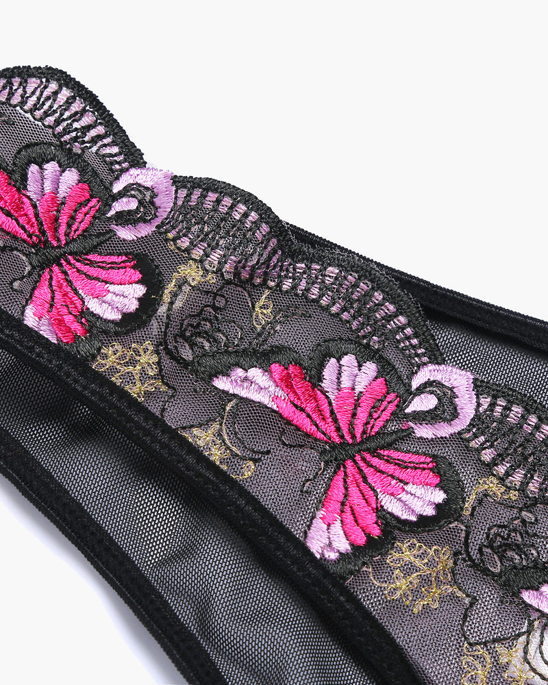 Schmetterling besticktes Mesh-Höschen