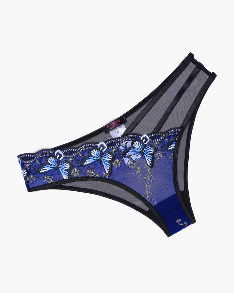 Schmetterling besticktes Mesh-Höschen