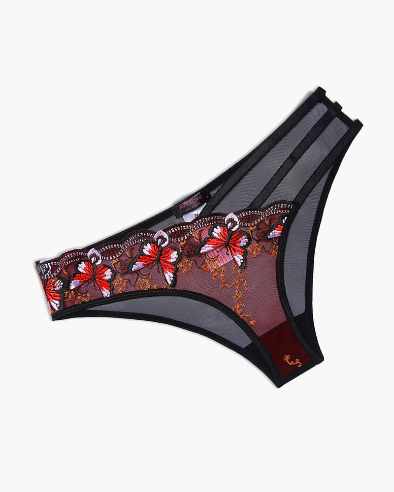 Schmetterling besticktes Mesh-Höschen