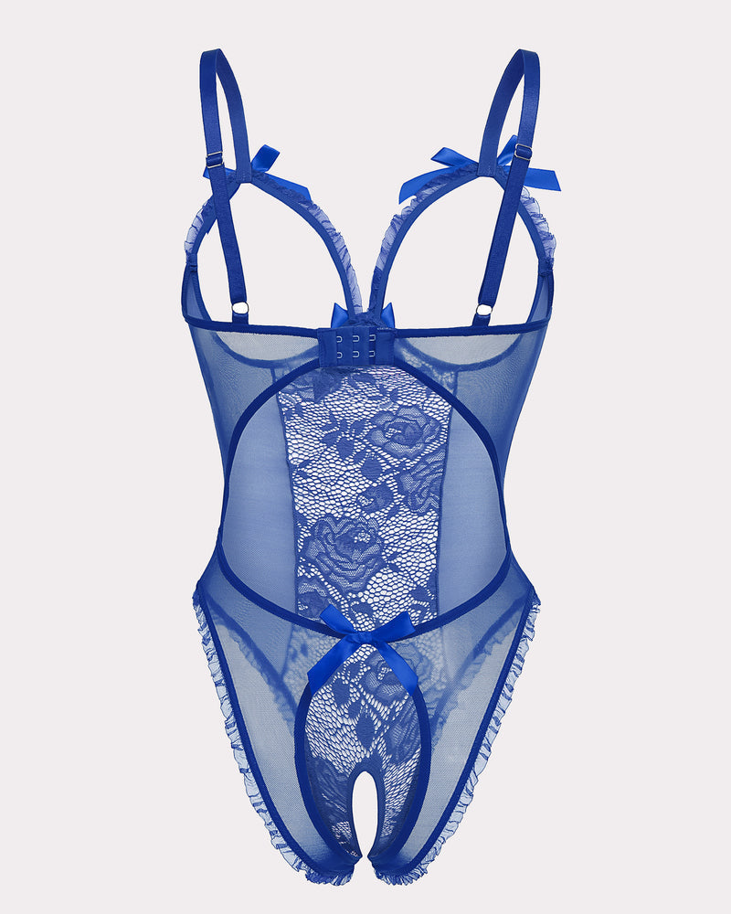 Leoparden-Spitzen-Mini-Bodysuit