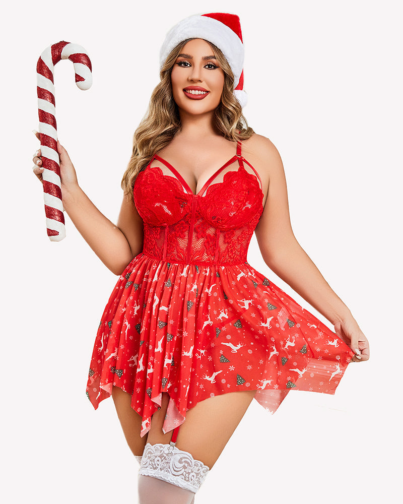Plus Size Babydolls aus Mesh
