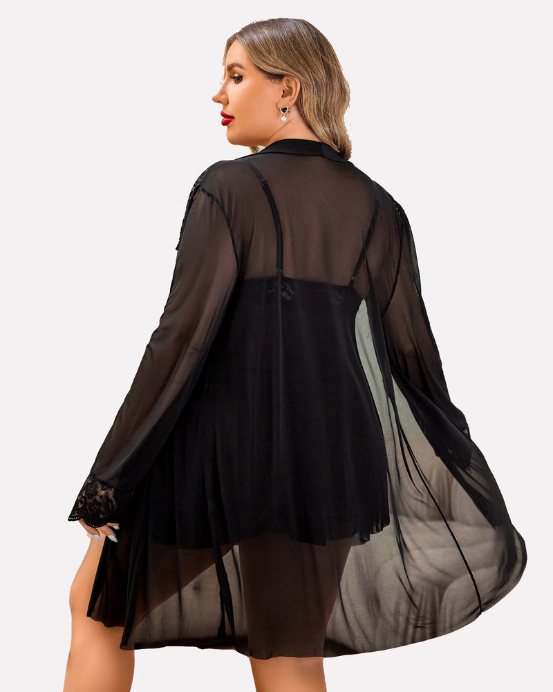 Plus Size Nachtwäsche Exotische Spitze Dessous Sets
