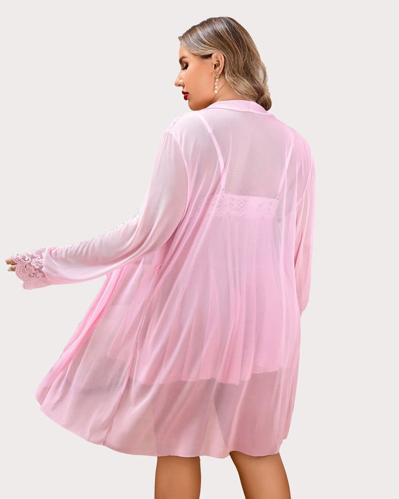 Plus Size Nachtwäsche Exotische Spitze Dessous Sets