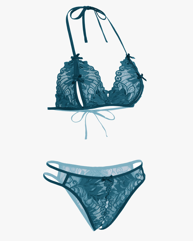 BH und Panty Set Halter Lace 2 Stück Set