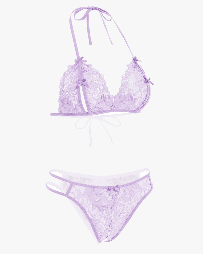 BH und Panty Set Halter Lace 2 Stück Set