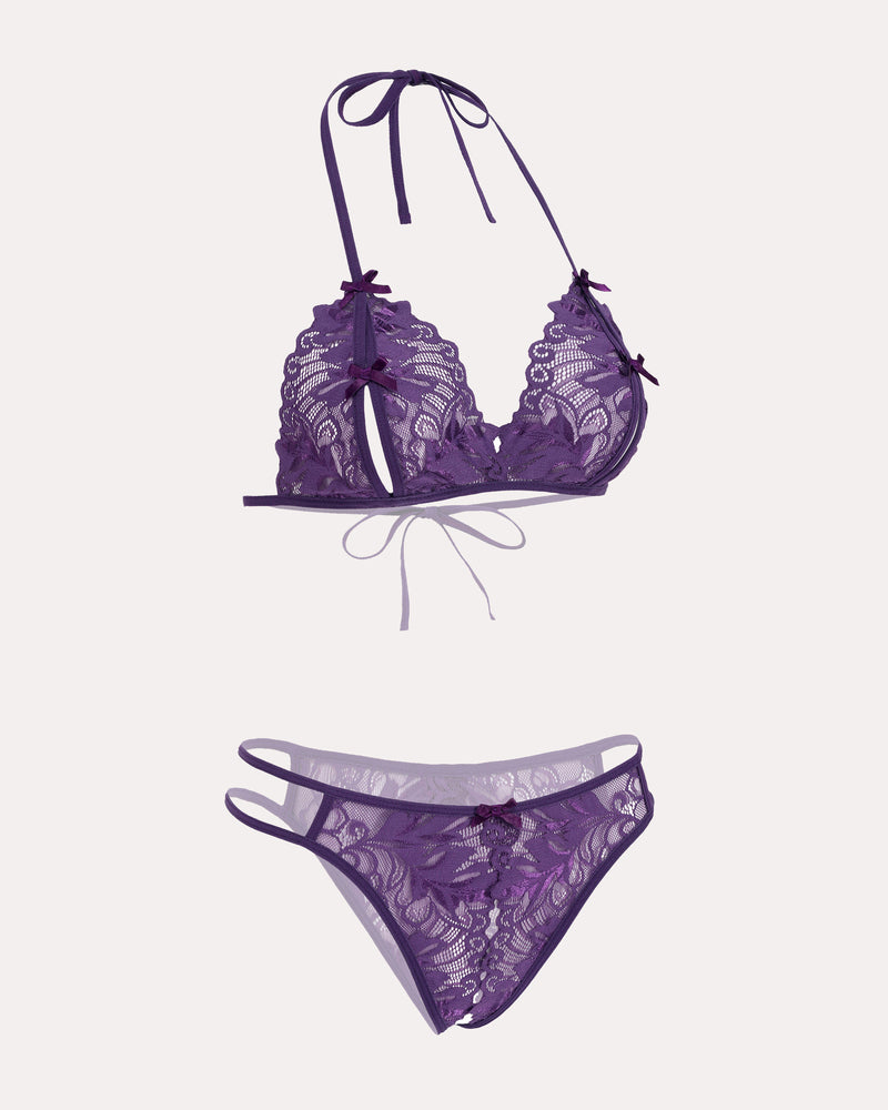 BH und Panty Set Halter Lace 2 Stück Set