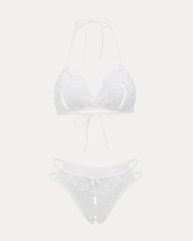 BH und Panty Set Halter Lace 2 Stück Set