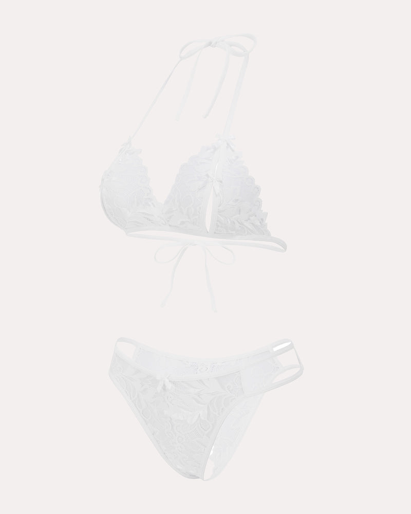 BH und Panty Set Halter Lace 2 Stück Set