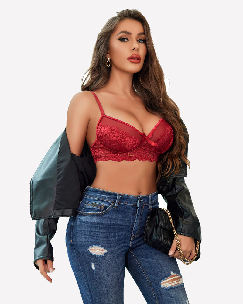 2 Stück Spitze BH und Panty Sets