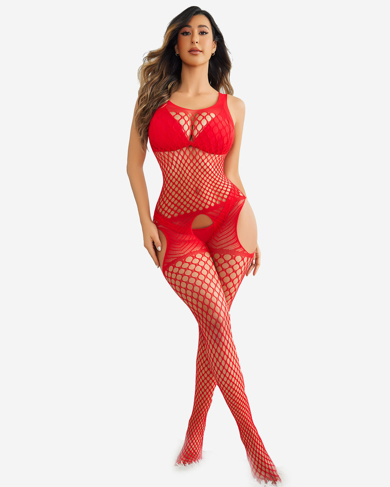 Netzstrümpfe Jumpsuit