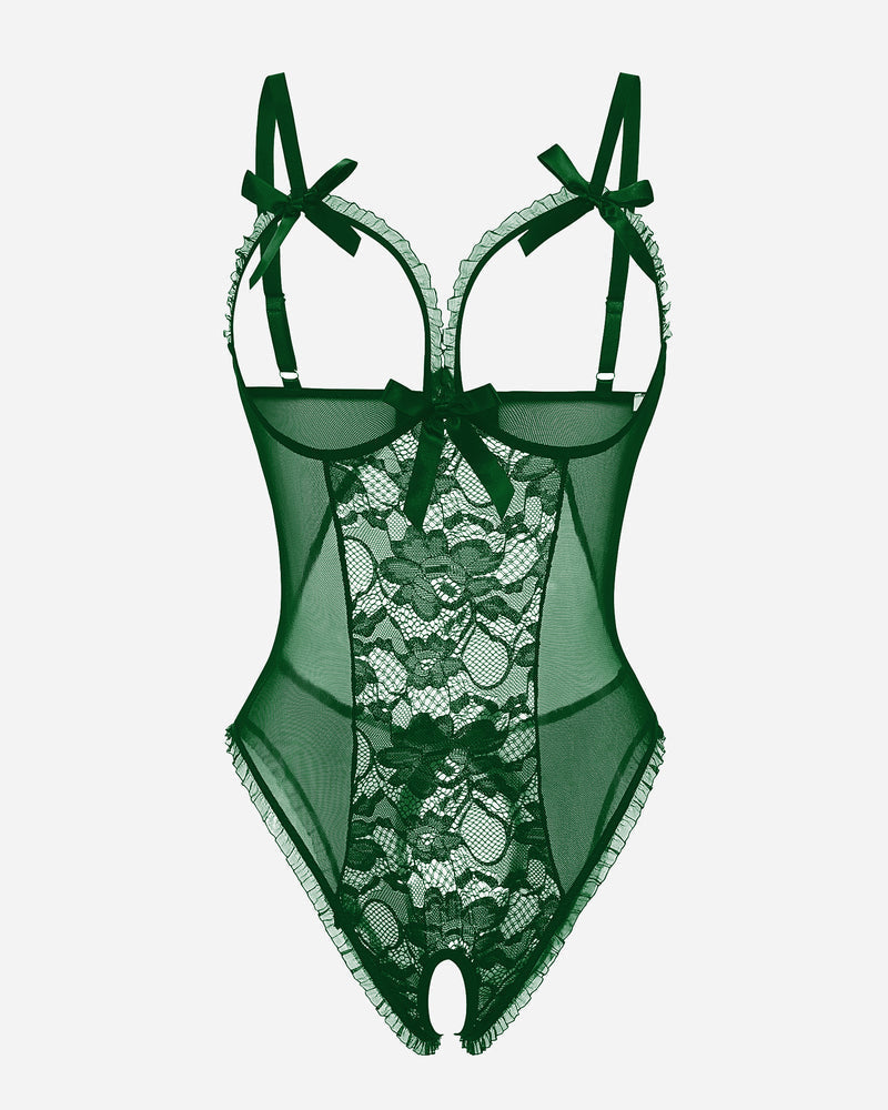 Bodysuit mit ausgeschnittenen Cups aus Spitze