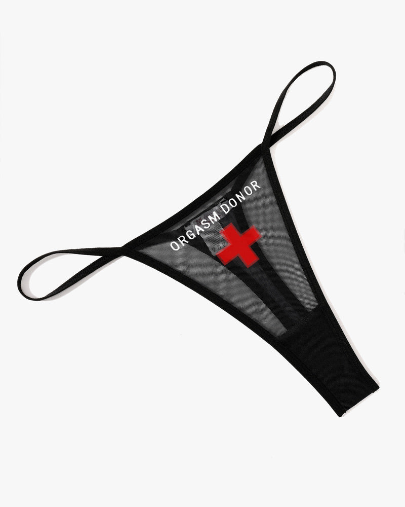 T-Back Mesh Höschen mit niedrigem Ausschnitt