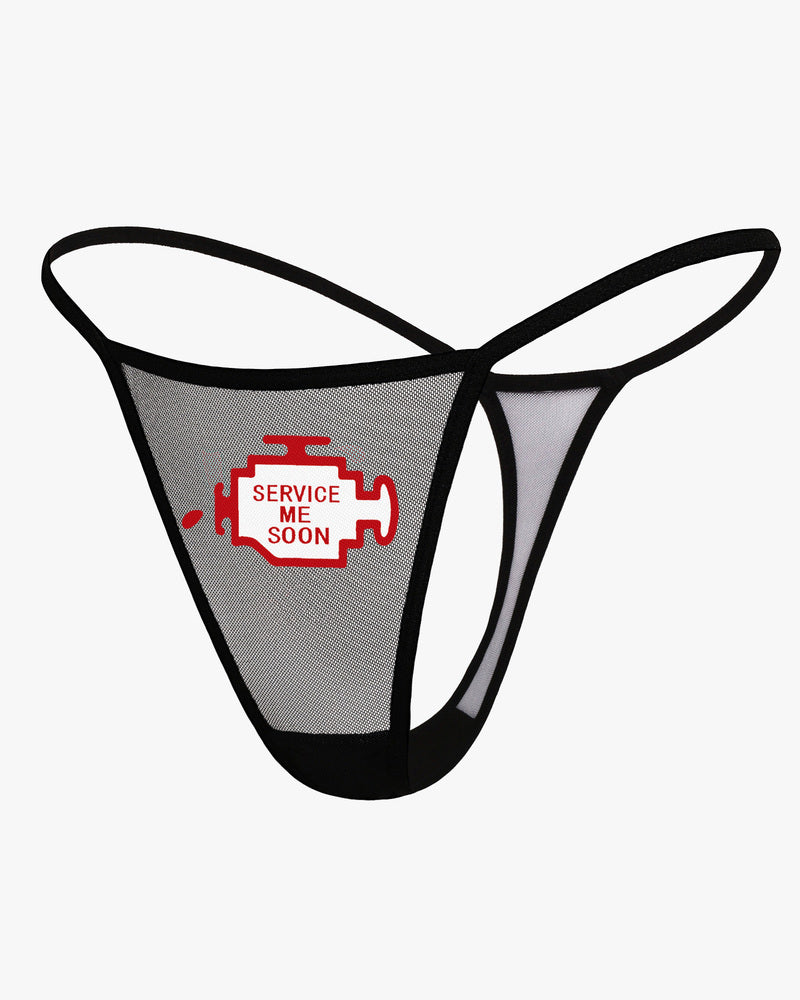 T-Back Mesh Höschen mit niedrigem Ausschnitt