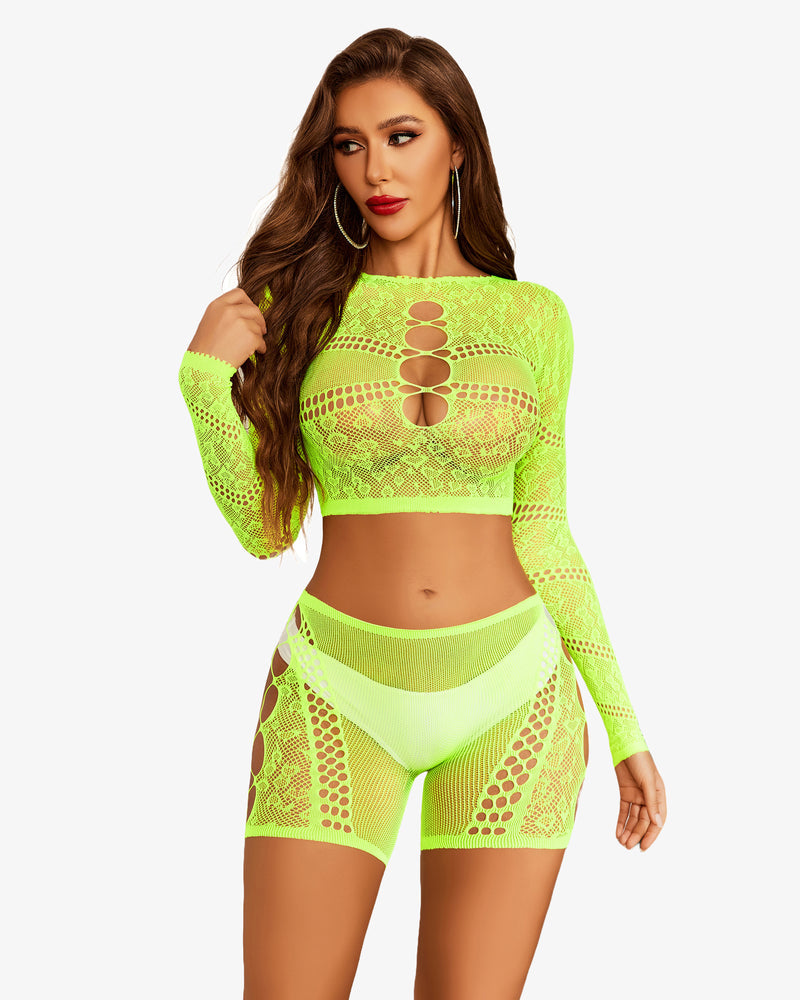 Zweiteiliges Fischnetz-Dessous-Set