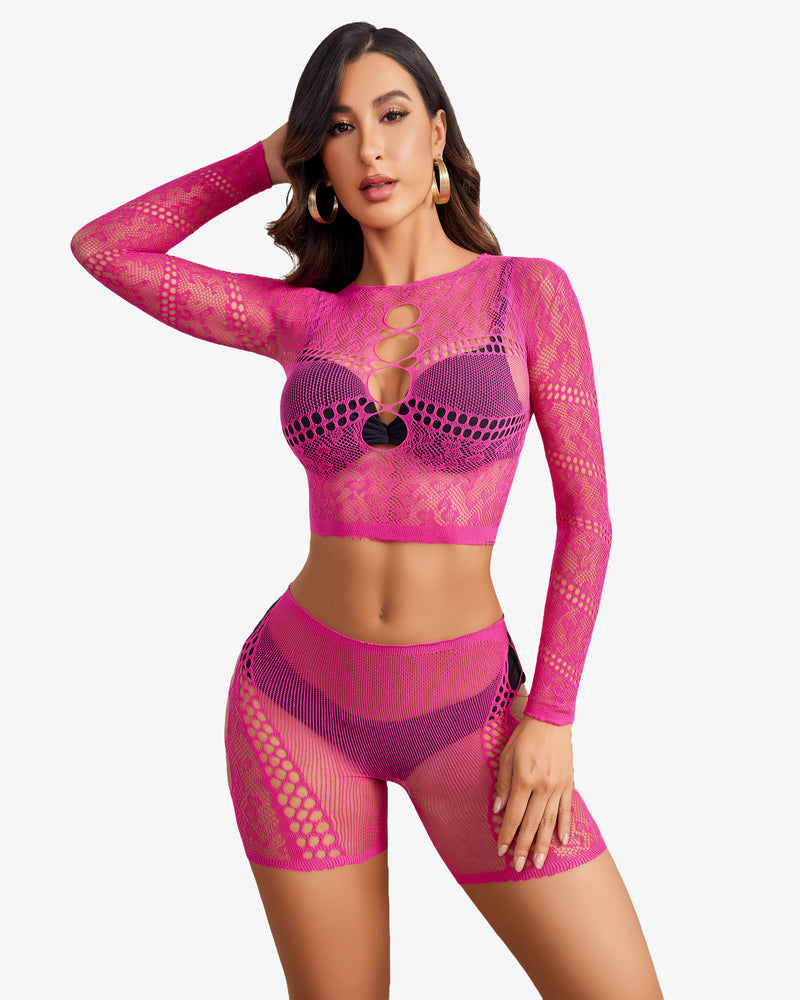 Zweiteiliges Fischnetz-Dessous-Set